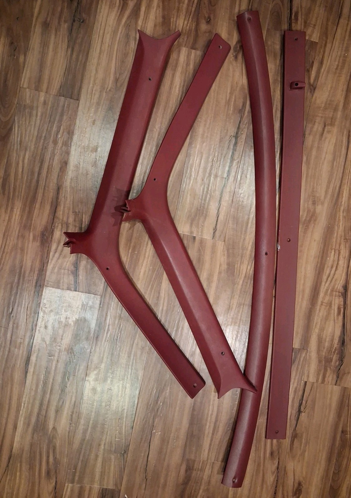 1987-1991 Ford F150 F250 F350 SuperCab Interior Headliner Trim Set OEM Red