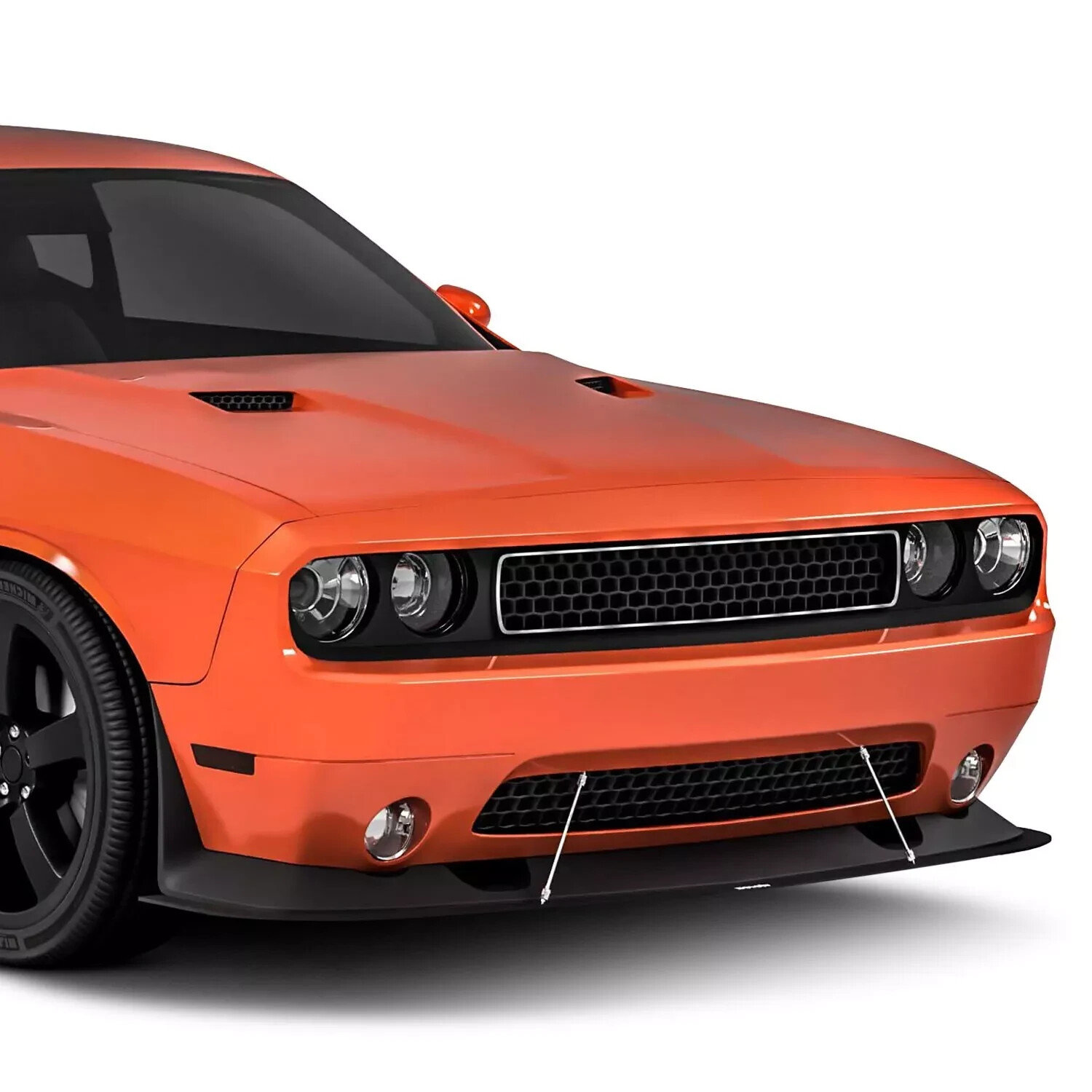 Dodge Challenger 08-14 Front Bumper Splitter VZ (Vicrez) Style Satin Black Front Dodge Challenger 08-14 Front Bumper Splitter VZ (Vicrez) Style Satin Black Front