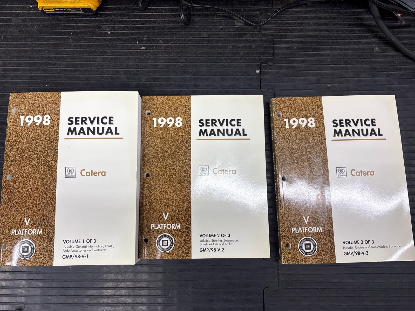 1998 Cadillac Catera Service Manual All 3 Volumes Pristine Condition 1998 Cadillac Catera Service Manual All 3 Volumes Pristine Condition