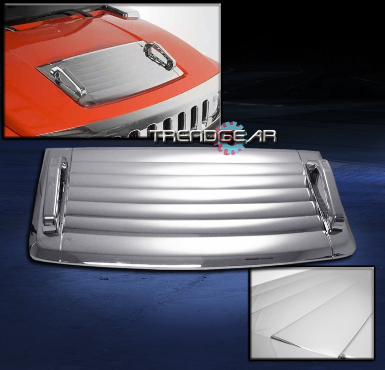2006-2010 HUMMER H3 HOOD DECK VENT PANEL HANDLE COVER TRIM BEZEL CHROME 3PCS SET 2006-2010 HUMMER H3 HOOD DECK VENT PANEL HANDLE COVER TRIM BEZEL CHROME 3PCS SET