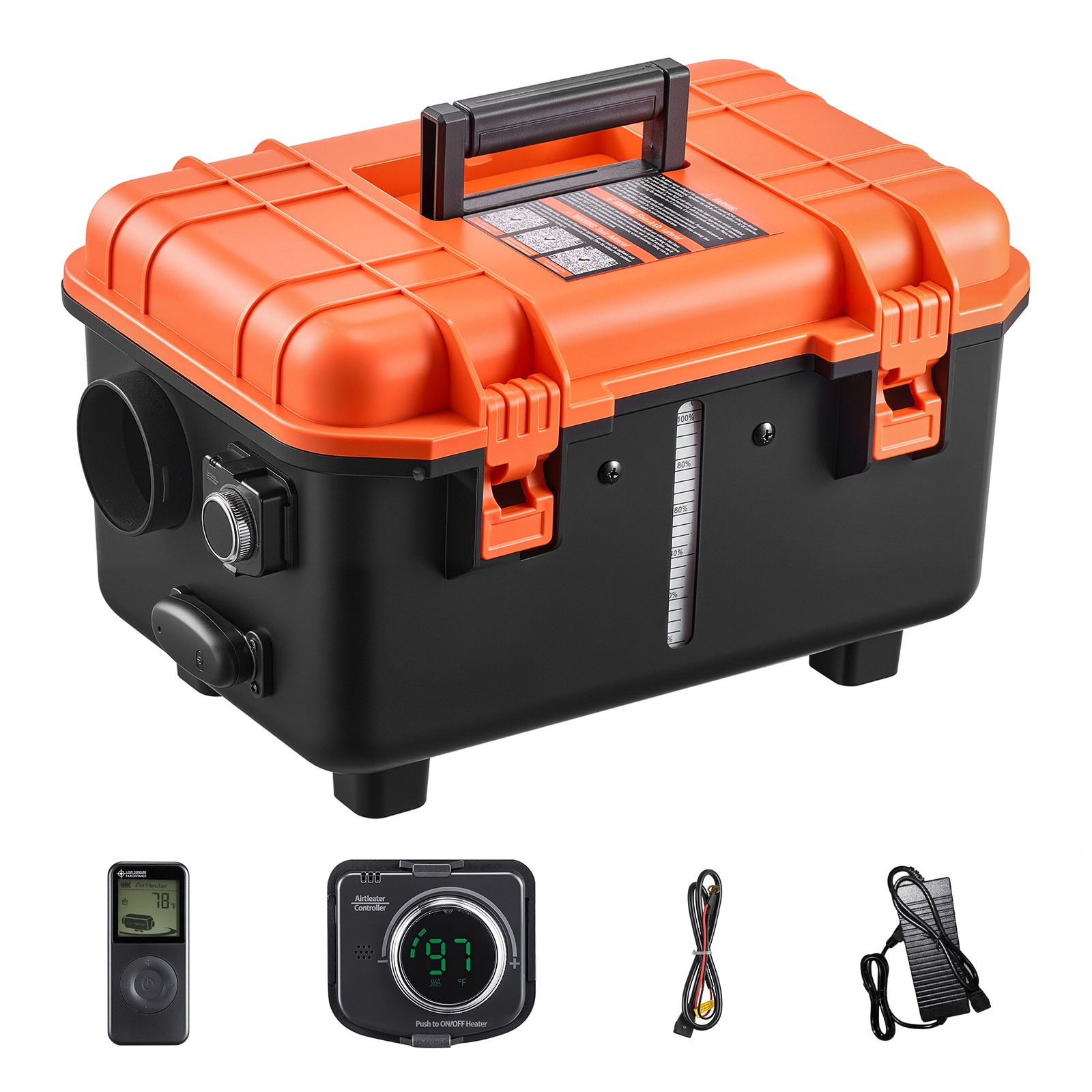 Uimoso Portable Diesel Air Heater 8KW 12V/24V 1.1 Gal Tank, All-in-One Design