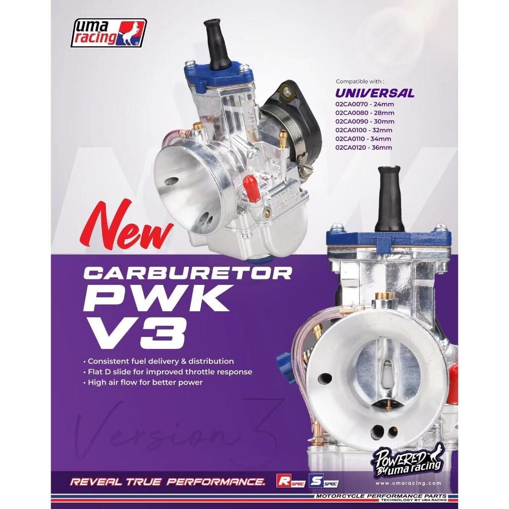 NEW - 36MM ORIGINAL UMA RACING CARBURETOR PWK_V3 - 36MM NEW - 36MM ORIGINAL UMA RACING CARBURETOR PWK_V3 - 36MM