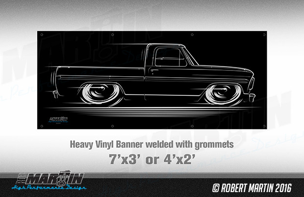 BIG BANNER  \'67-\'72 Ford F100 Bumpside Truck 1967 1968 1969 1970 1971 1972 F-100
