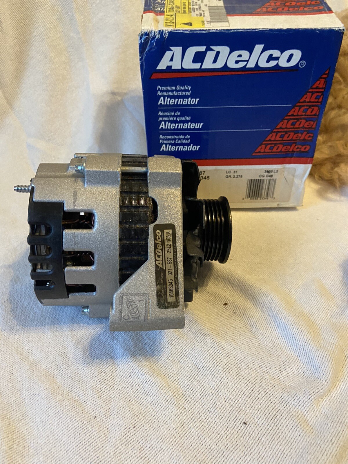 ACDelco 321-587 Alternator GM 10463345 ACDelco 321-587 Alternator GM 10463345