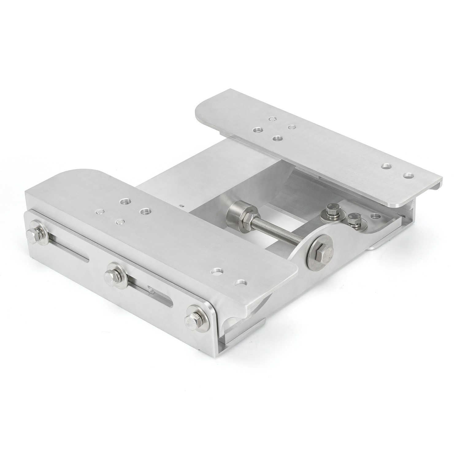 Silver Aluminum Adjustable 4\'\' Jack Plate Tool for Outboard Boat, JPL4400 Silver Aluminum Adjustable 4\'\' Jack Plate Tool for Outboard Boat, JPL4400