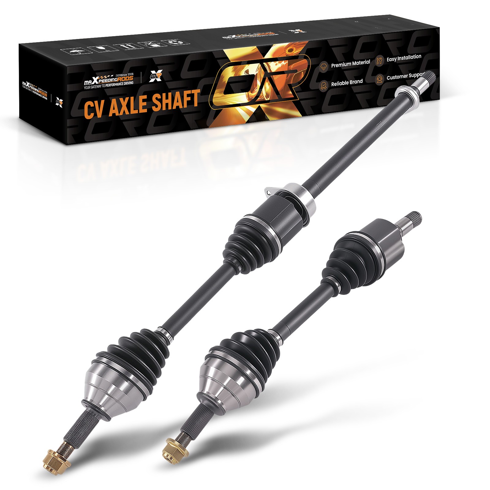 2pc Front CV Axle Shaft Assembly Set LH+RH for Ford Explorer V6 3.5L 2014-17