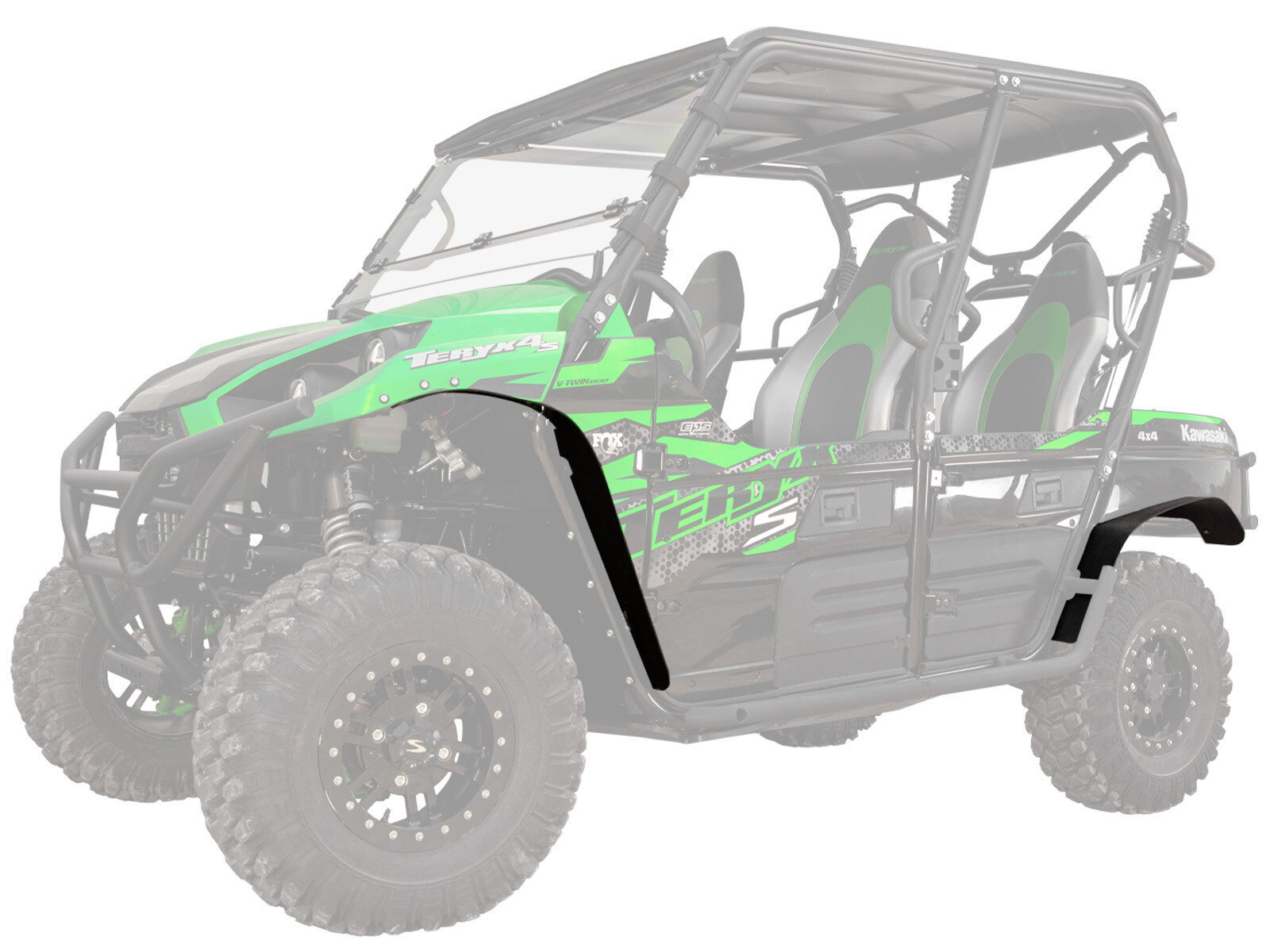 SuperATV Low Profile Fender Flares for Kawasaki Teryx 4 800/See Fitment