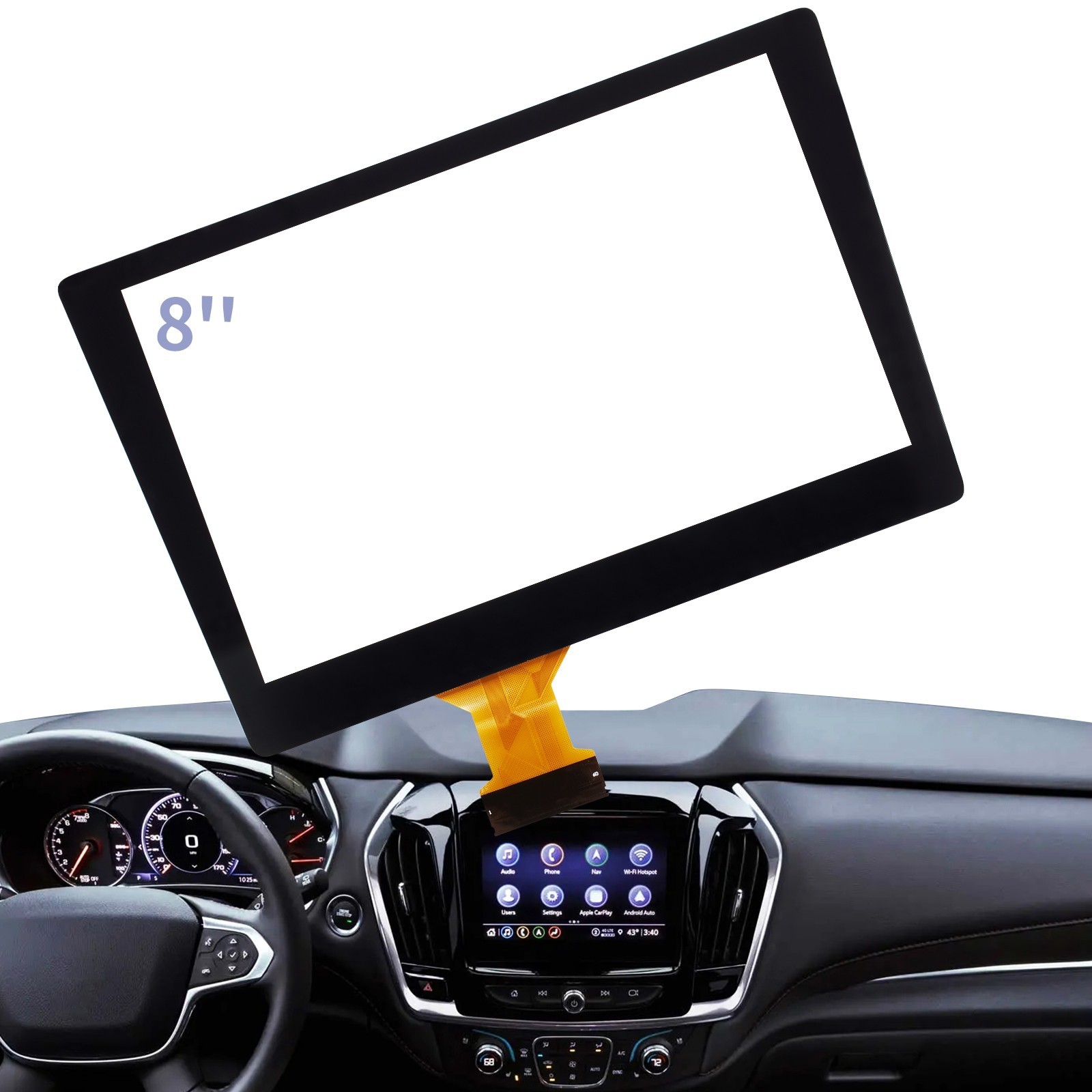Fit 2018-2021 Chevy Traverse mylink 8-inch touchscreen Digitizer replacement