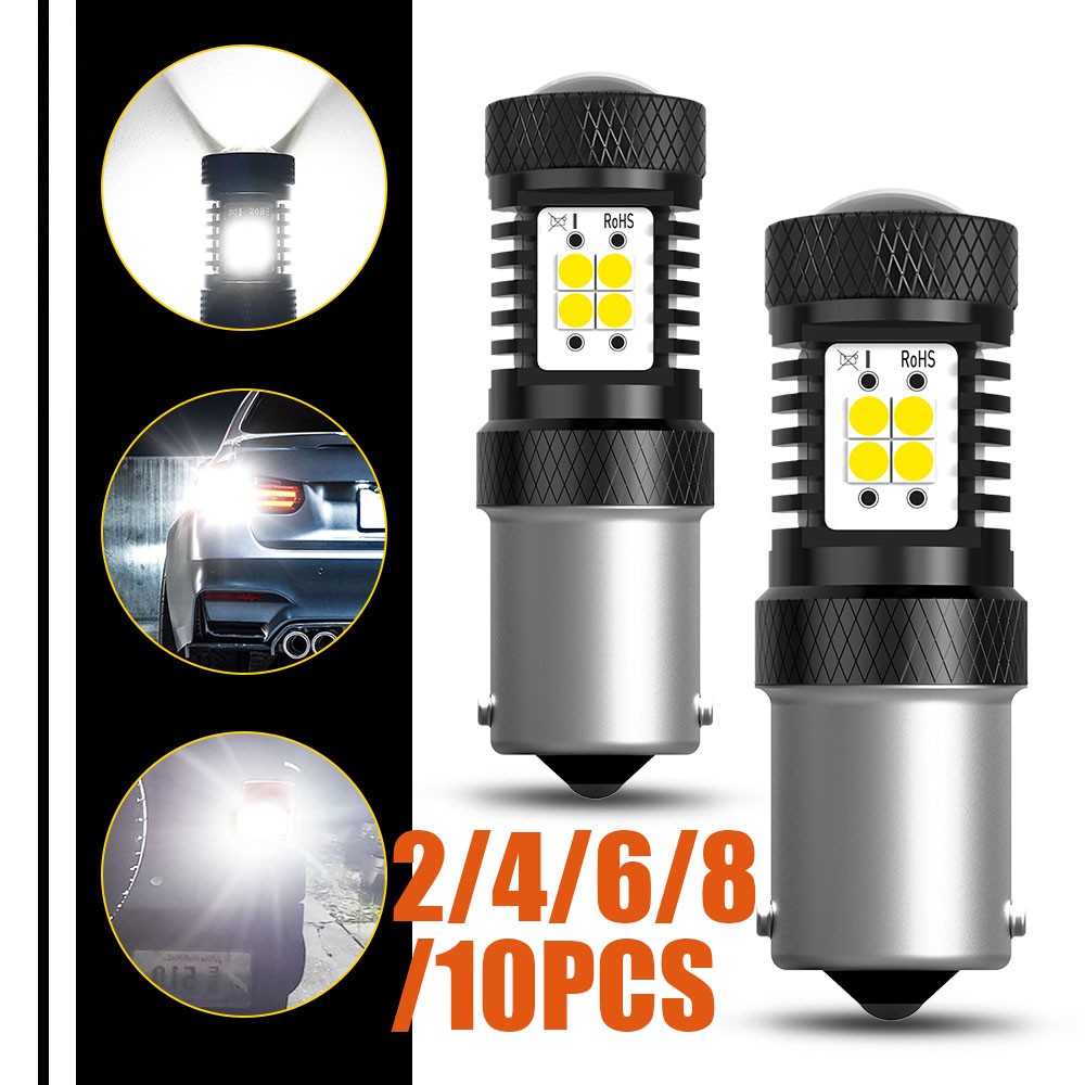 AUXITO 1156 7506 Switchback White 3030smd LED Turn Signal Light Bulbs2-10x