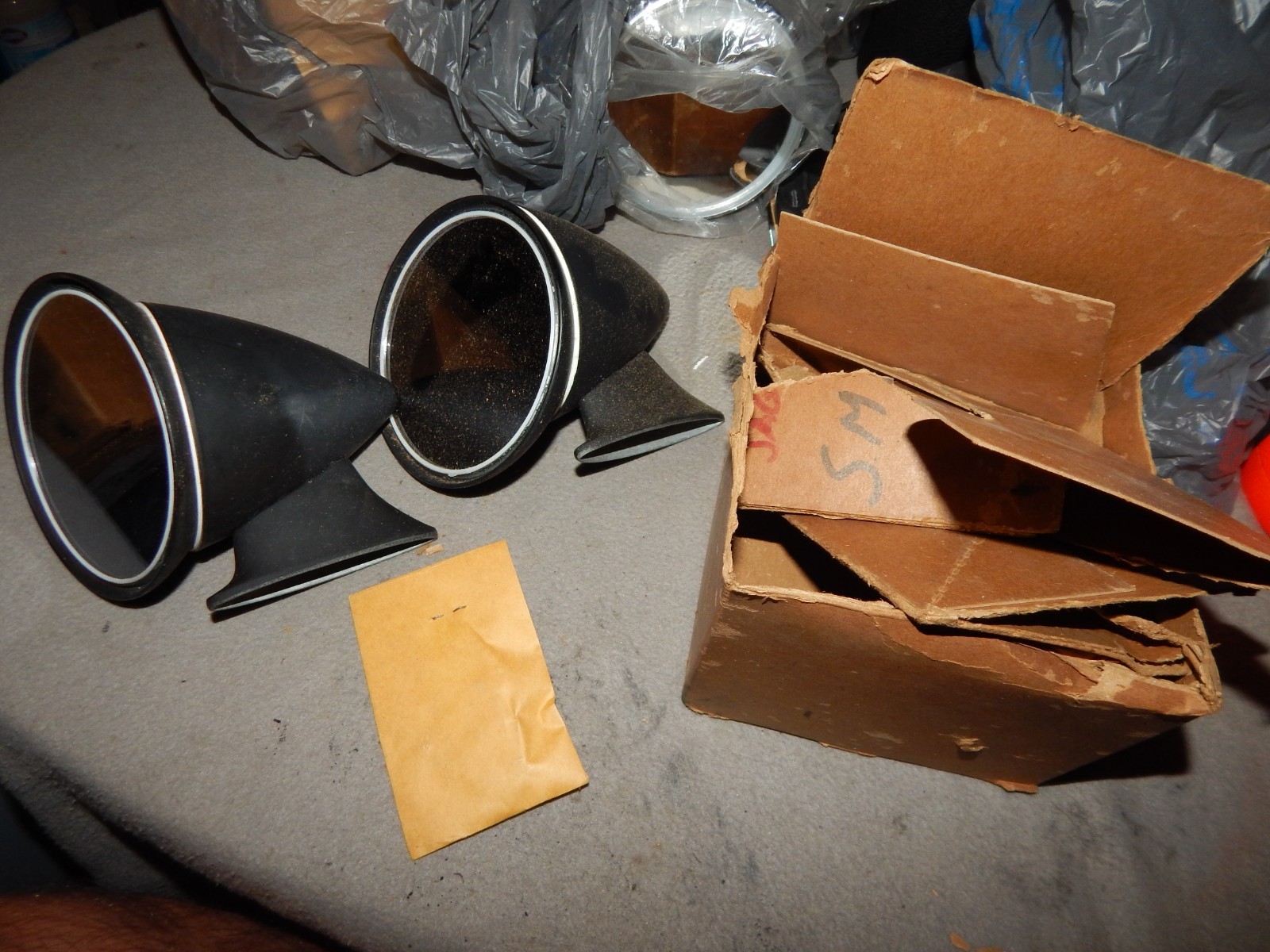 Vintage Talbot? Black Mirrors Ferrari Porsche Cobra Alpha Lot Of 2 Unused? Esta Vintage Talbot? Black Mirrors Ferrari Porsche Cobra Alpha Lot Of 2 Unused? Esta
