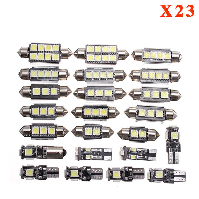 23x White LED Interior License Light Package Kit For Chevy Silverado 2000-2006