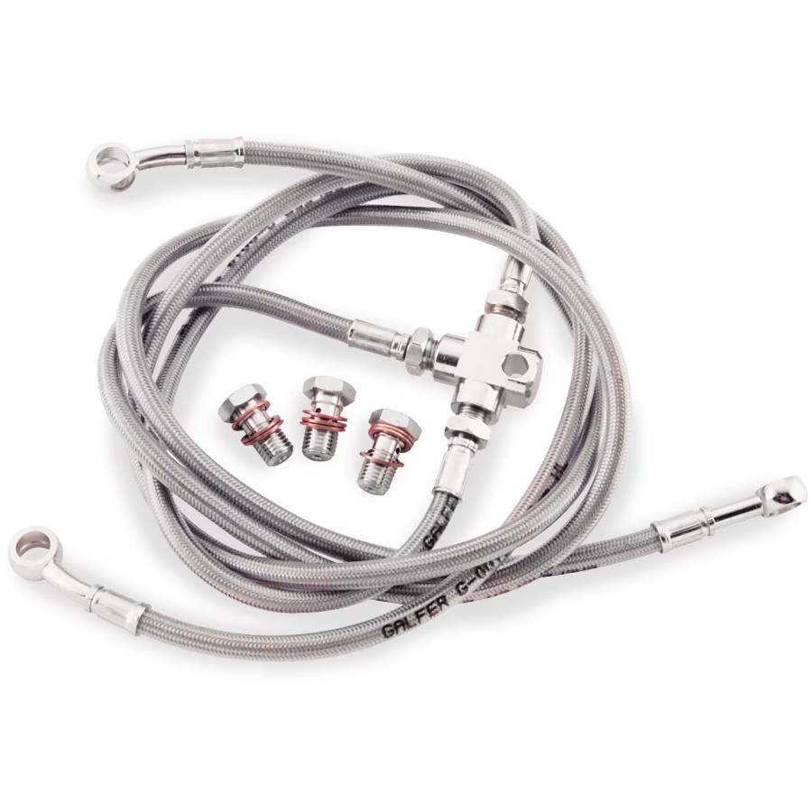 GBrakes Front Brake Line Kit - Clear, 3 Line +2