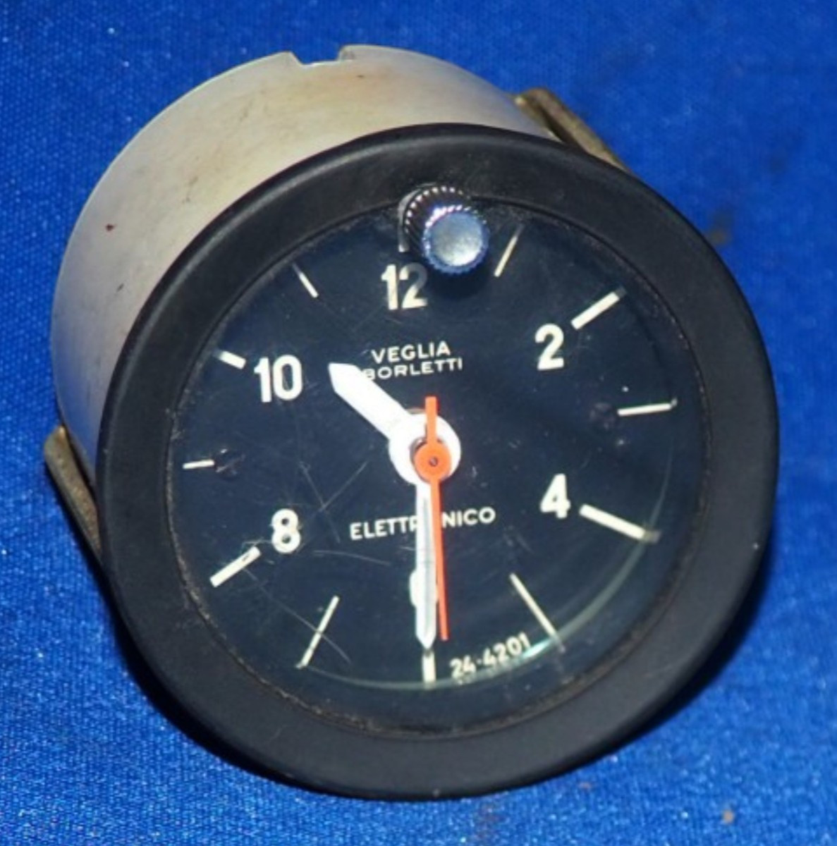 68-82 Fiat 124 Spider Sport Coupe Veglia Borletti Analog Clock Top Adjuster OEM