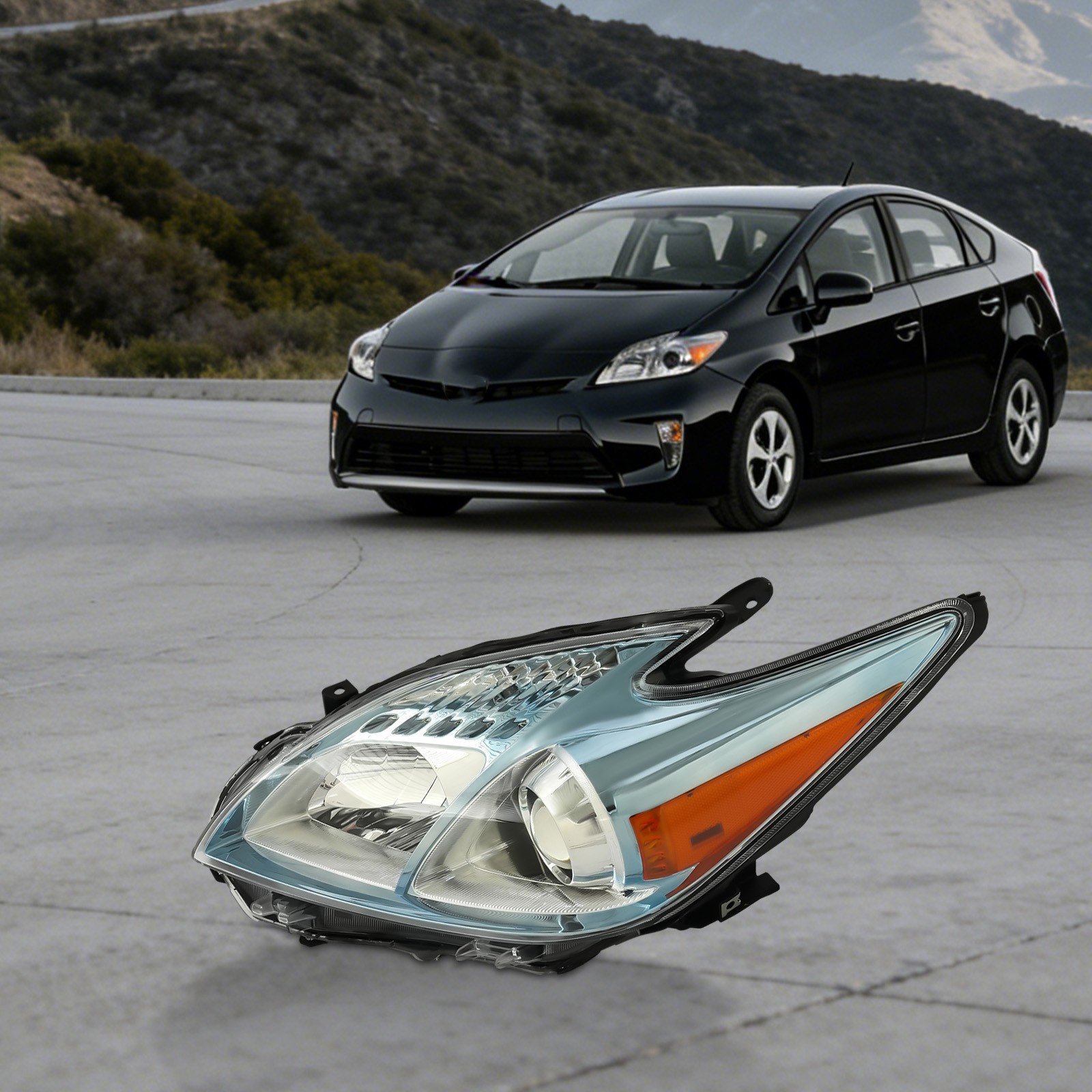 For 2010-2011 Toyota Prius Halogen Headlight Assembly Left Driver Side Headlamp