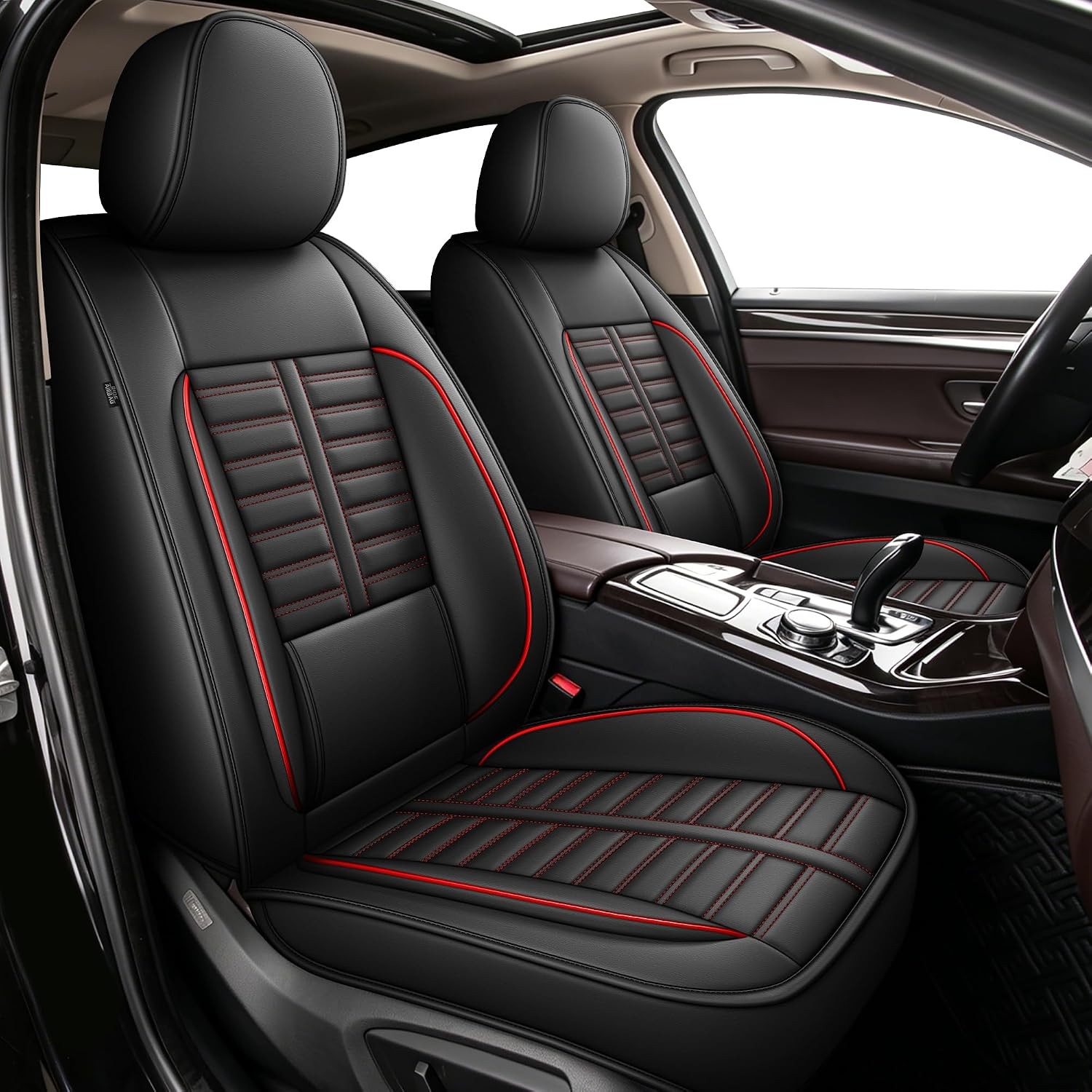 AIZDLBB Car Seat Covers Faux Leather For Ford Explorer 2004-2026 Pad (2/5 Seat)