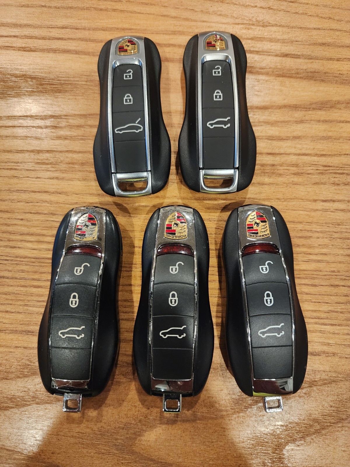 Lot of 5 PORSCHE Smart Fobs Remotes Keys OEM USED LOCKSMITH 