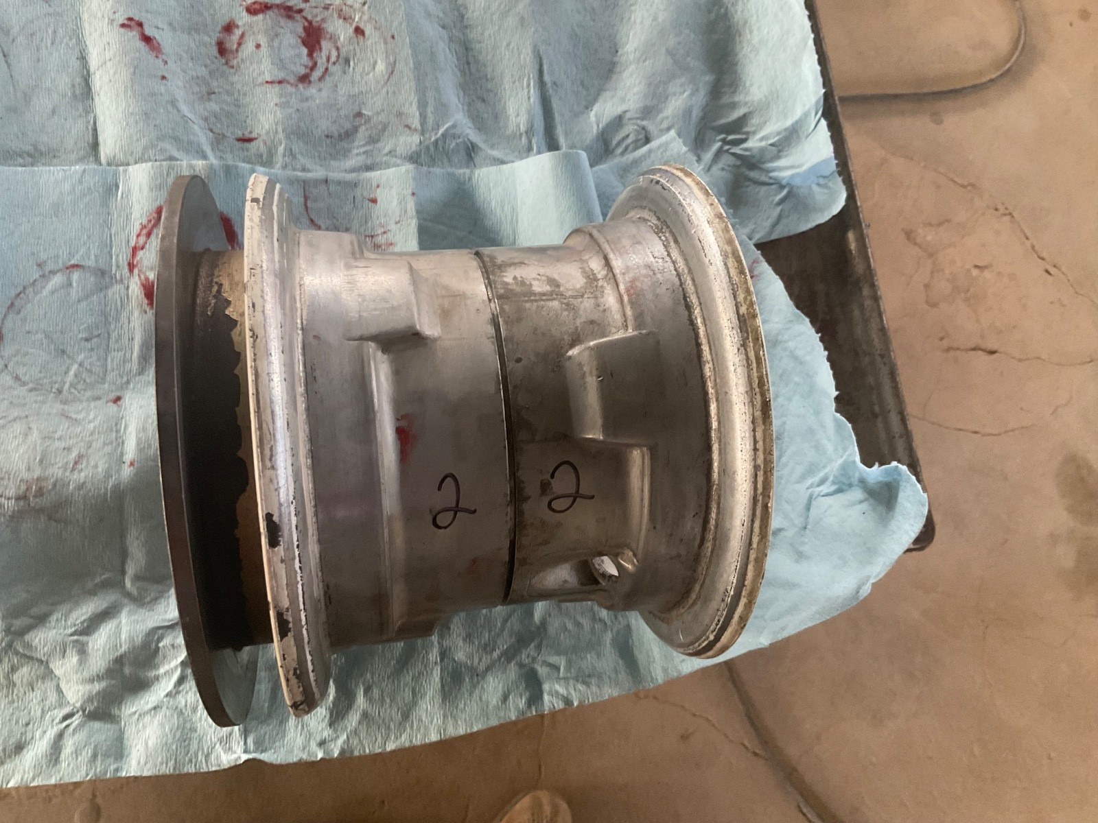 Aircraft McCauley wheel hub set with brake disc and bearings Aircraft McCauley wheel hub set with brake disc and bearings