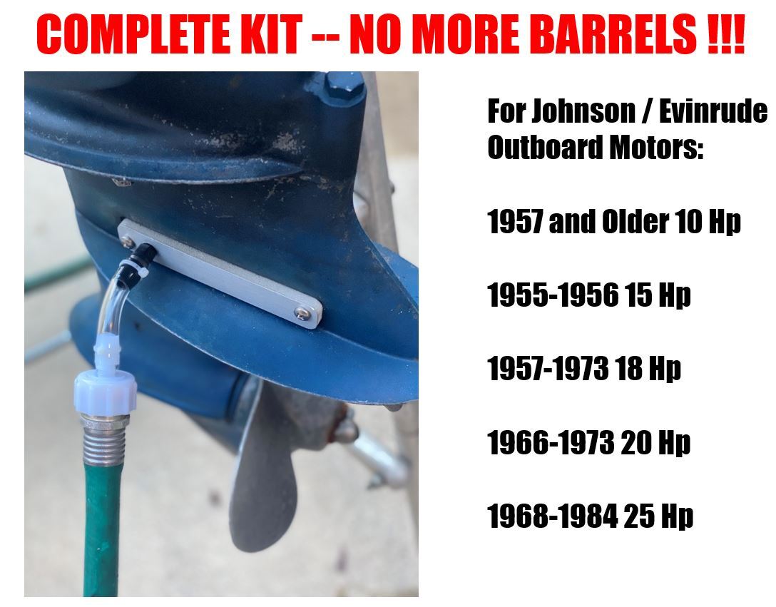 Complete Flush Kit for 10, 15, 18, 20, 25 Hp Johnson Evinrude Outboard Motors
