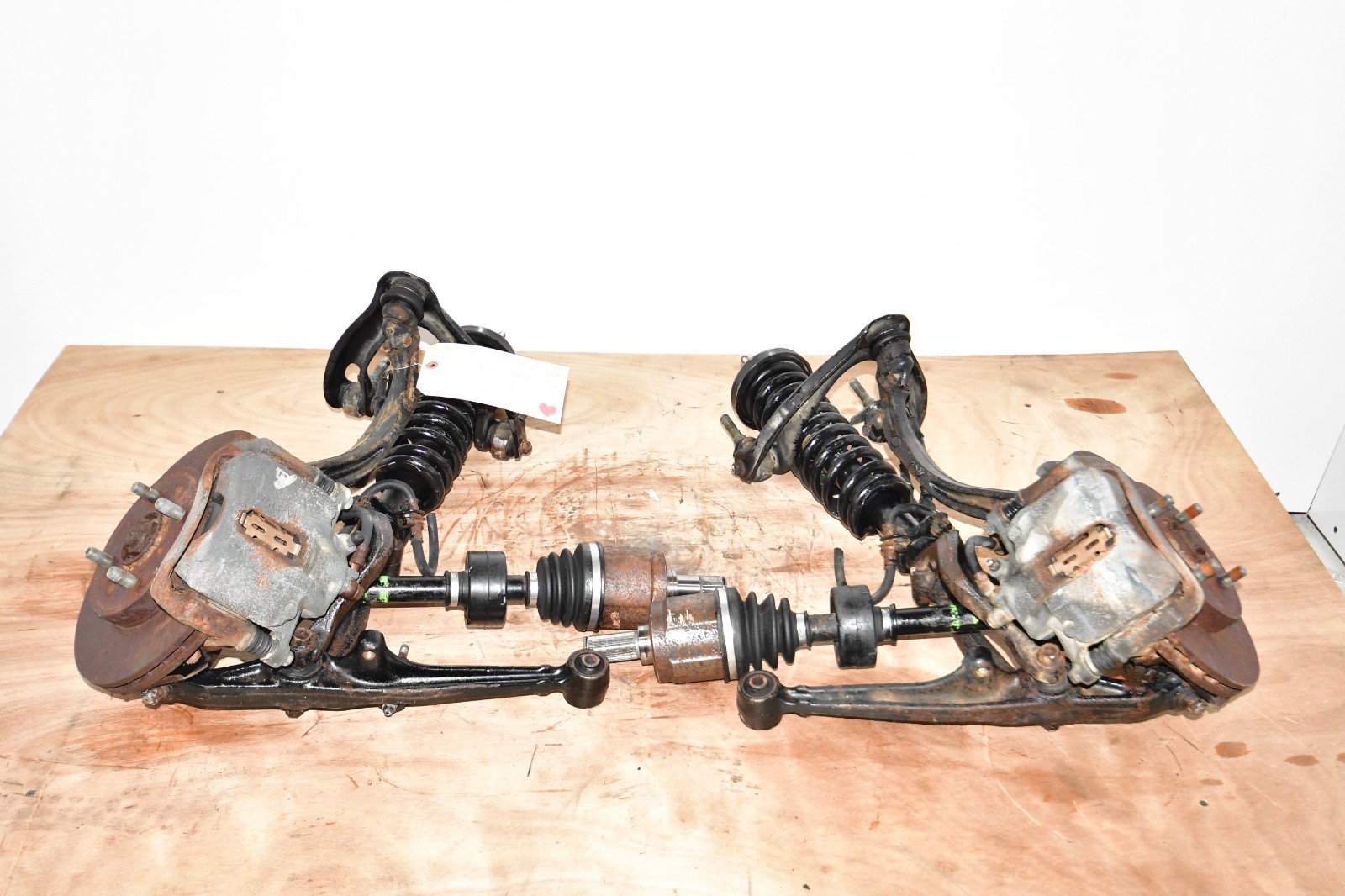 1990-1993 Acura Integra Front Suspension Brake Calipers, Low Control Arms & Axel