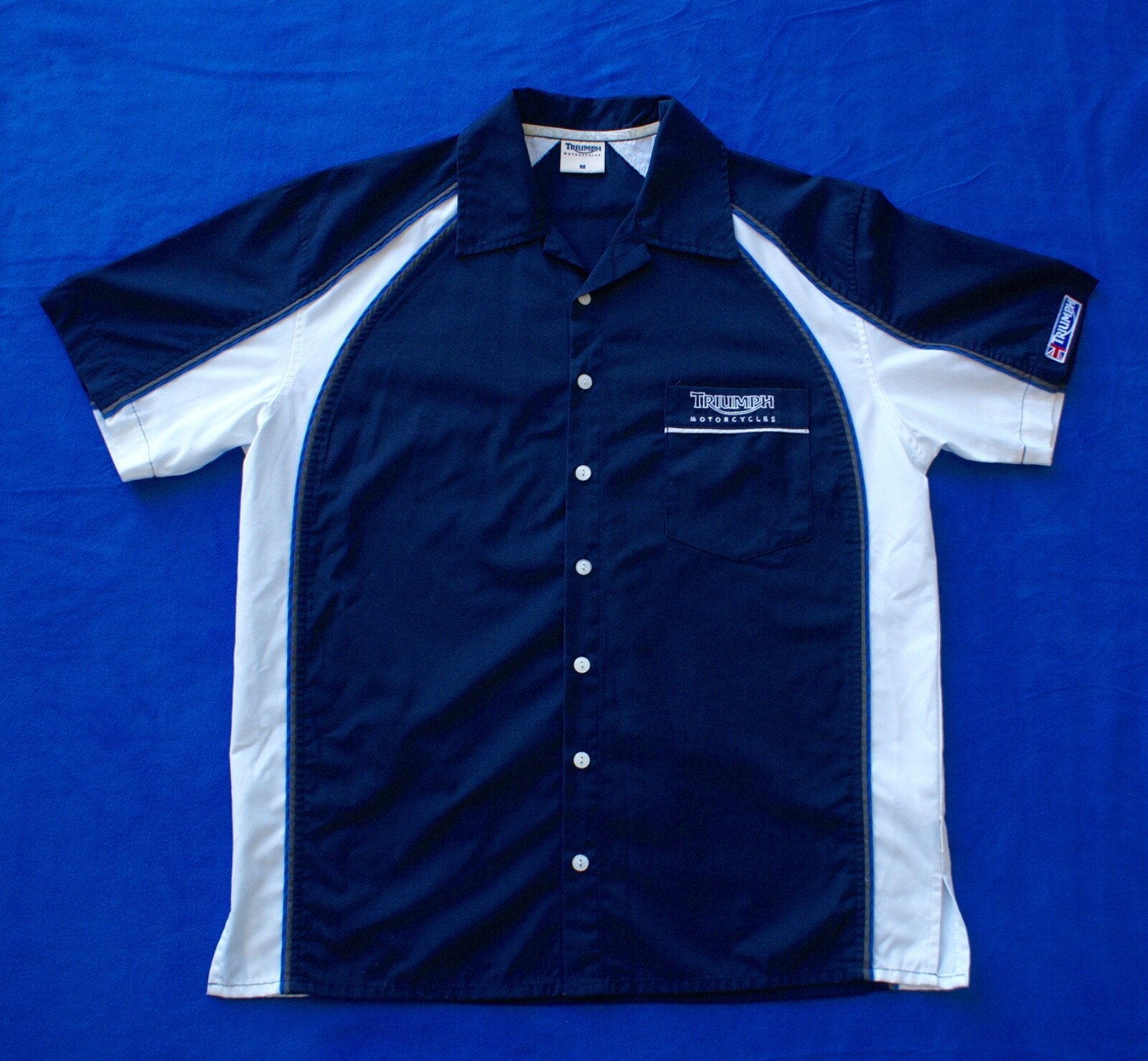 TRIUMPH MOTORCYCLE PIT SHIRT SZM SUPERCROSS VINTAGE MOTOCROSS FOX RACING JT MX TRIUMPH MOTORCYCLE PIT SHIRT SZM SUPERCROSS VINTAGE MOTOCROSS FOX RACING JT MX