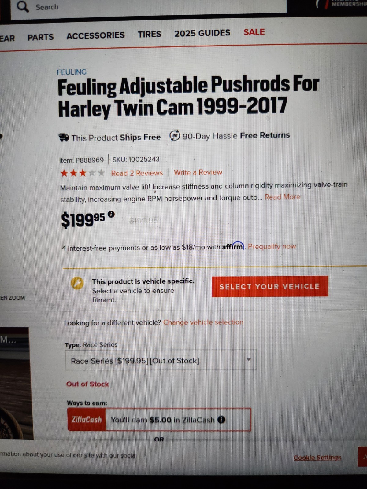 Feuling harley twin cam adjustable pushrods 199-2017 Feuling harley twin cam adjustable pushrods 199-2017