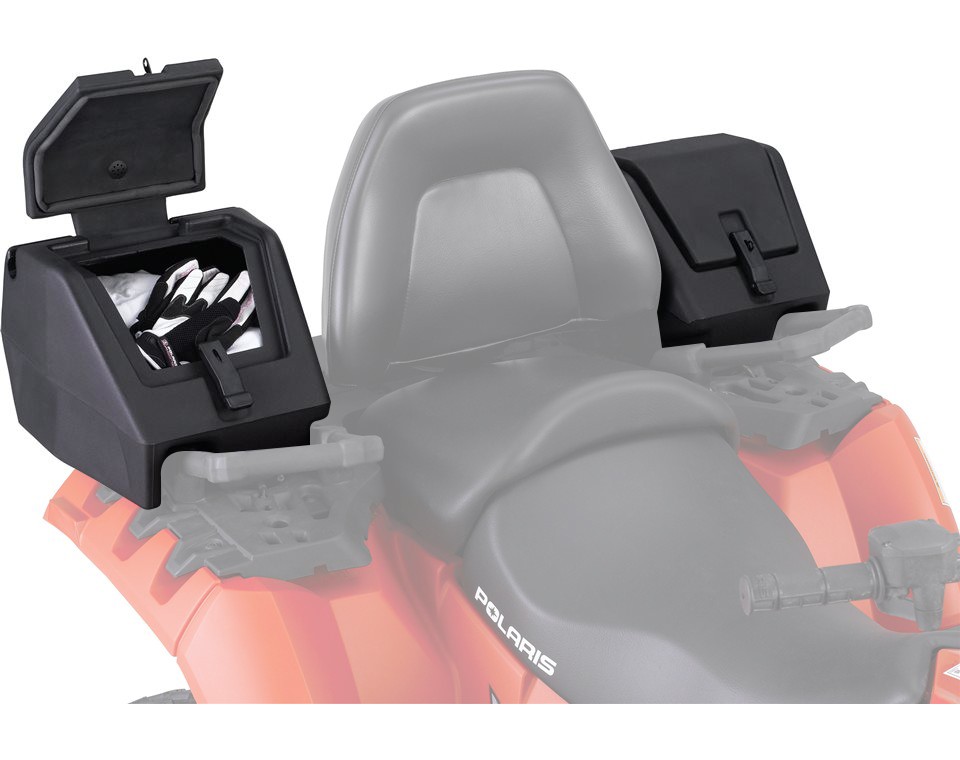 Polaris Lock & Ride Rear Cargo Storage Boxes for ATV, Set of 2 2878000