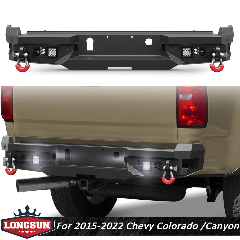 Offroad Steel Rear Bumper with LED Light For 2015-2022 Chevy Colorado/GMC Canyon
