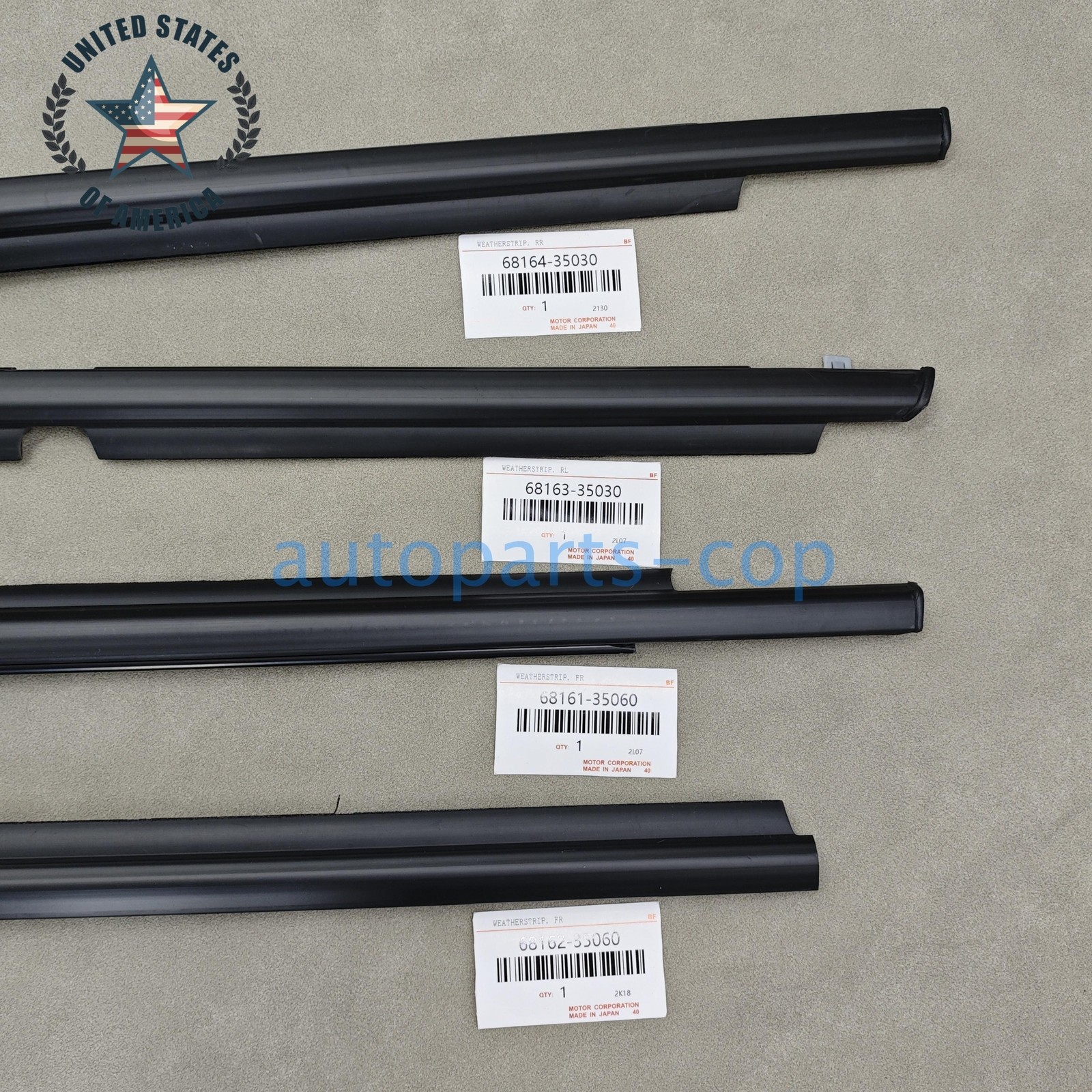 NEW 4× Window Weatherstrip Molding Seals Trim For 2003-2009 Toyota 4Runner USA
