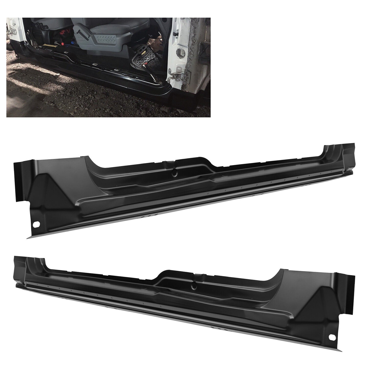 KUAFU Outer Rocker Panels For 09-14 Ford F-150 Truck Super Cab/ Extended Cab KUAFU Outer Rocker Panels For 09-14 Ford F-150 Truck Super Cab/ Extended Cab
