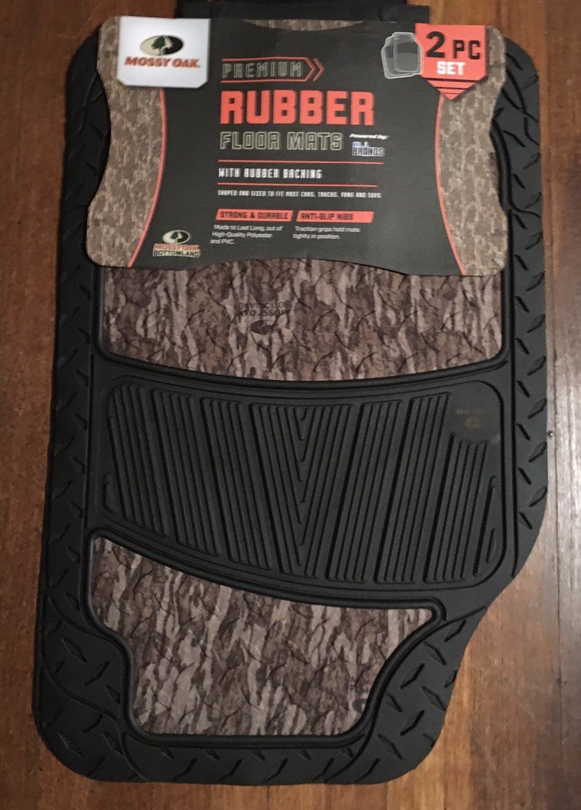 MOSSY OAK PREMIUM BOTTOMLAND CAMO TRUCK SUV CAR FRONT FLOOR MATS SET 2 NWT MOSSY OAK PREMIUM BOTTOMLAND CAMO TRUCK SUV CAR FRONT FLOOR MATS SET 2 NWT