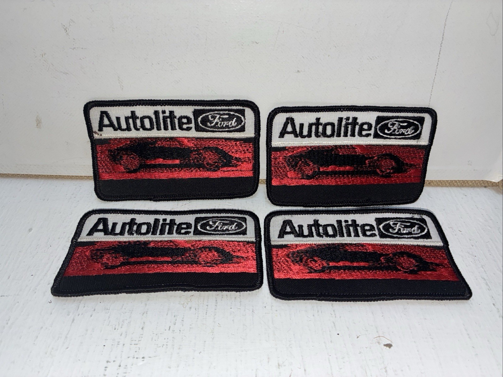 Vintage AUTOLITE Ford NOS 4 x 2 1/2” Lot Of 4 Patches Vintage AUTOLITE Ford NOS 4 x 2 1/2” Lot Of 4 Patches