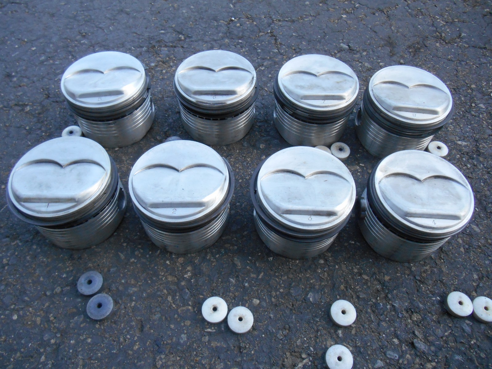 MOPAR vintage 440 forged high compression ANSEN pistons set of 8 STD Bore MINTY MOPAR vintage 440 forged high compression ANSEN pistons set of 8 STD Bore MINTY