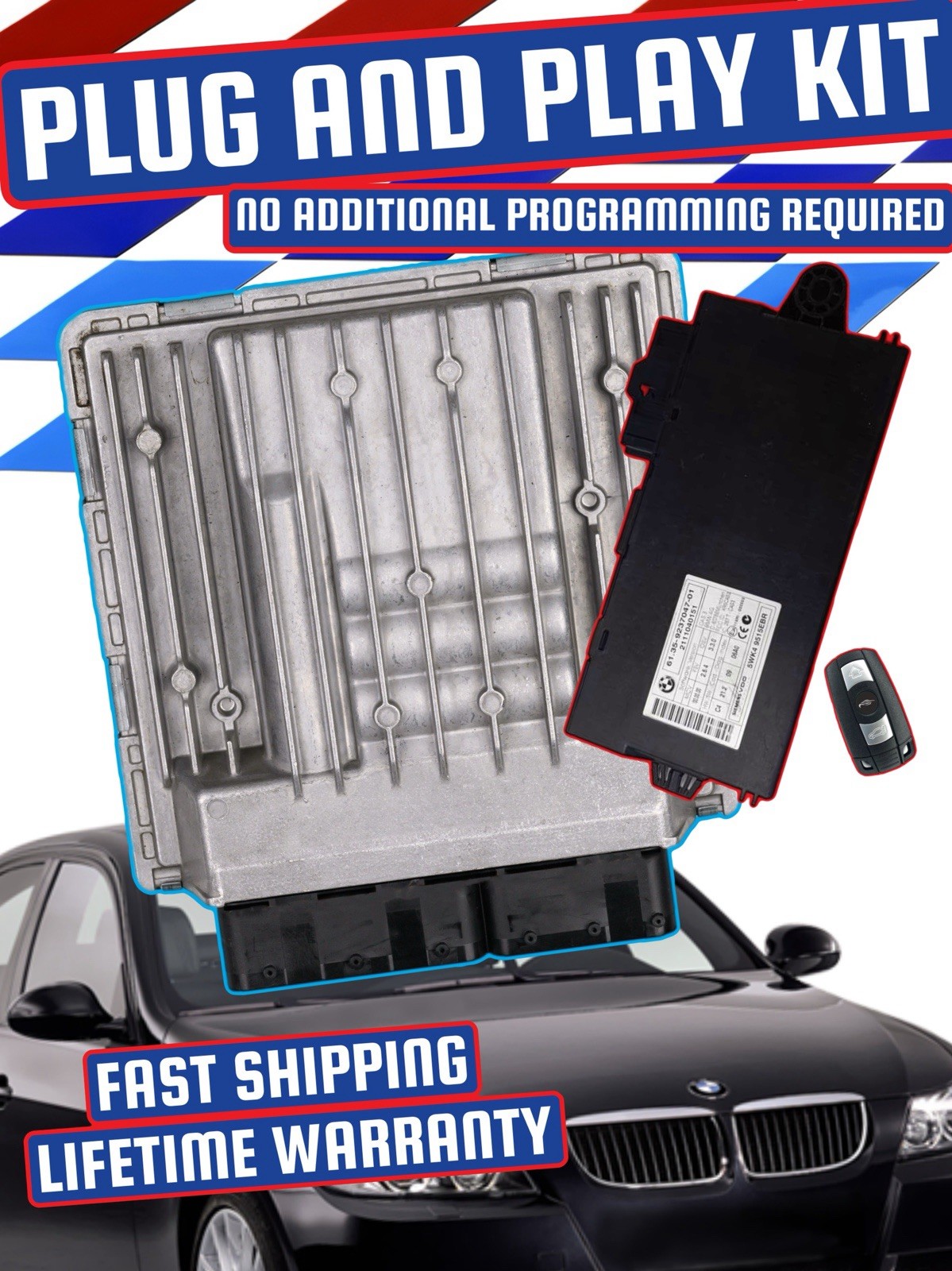 08-10 BMW E60 528 N52 MSV80 DME ECU COMPUTER CAS3 KEY SET KIT 12147583468 OEM 08-10 BMW E60 528 N52 MSV80 DME ECU COMPUTER CAS3 KEY SET KIT 12147583468 OEM