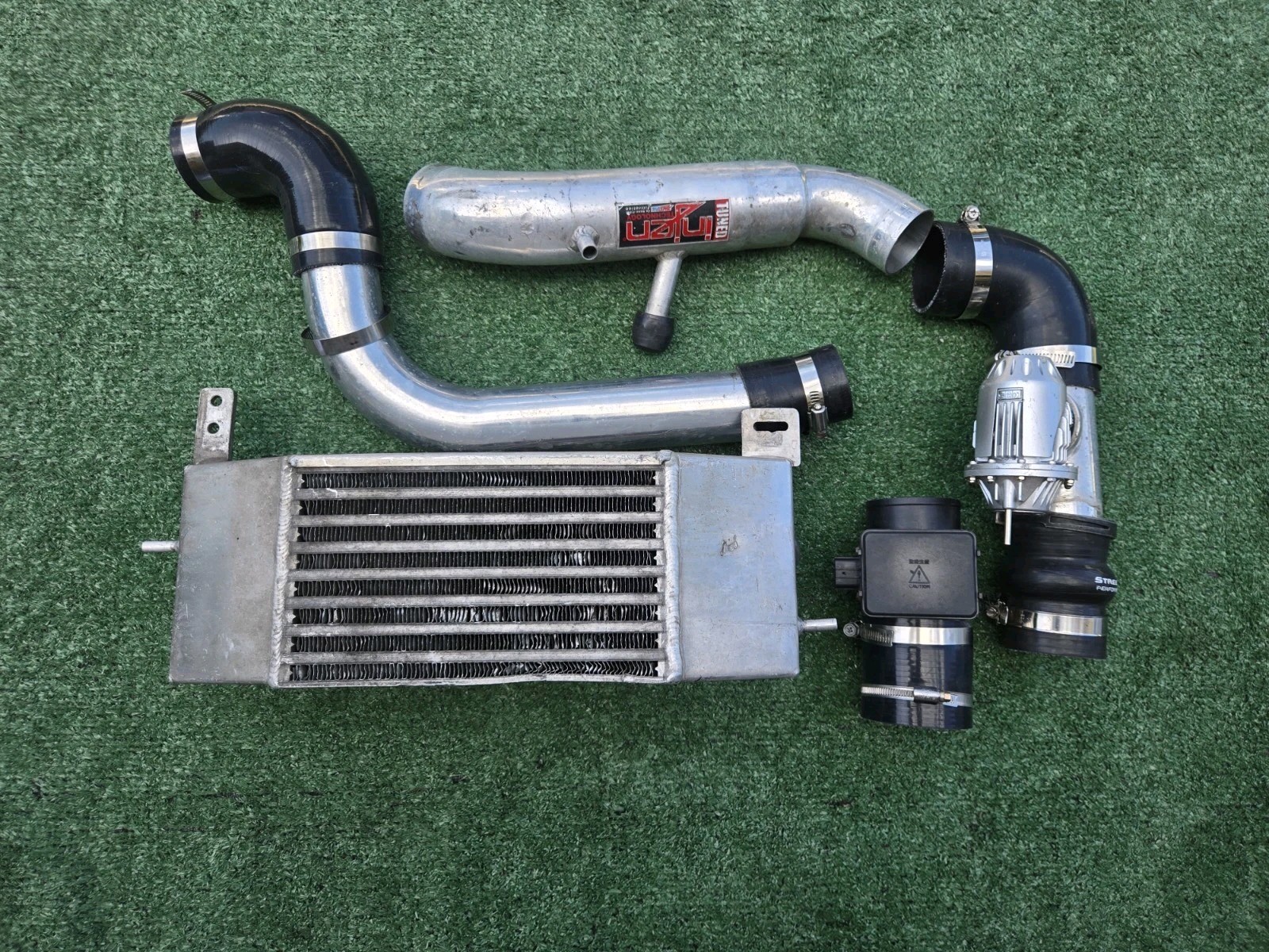 01 02 03 Mazdaspeed Protege Custom Turbo Intercooler / HKS Blow Off Valve Injen 