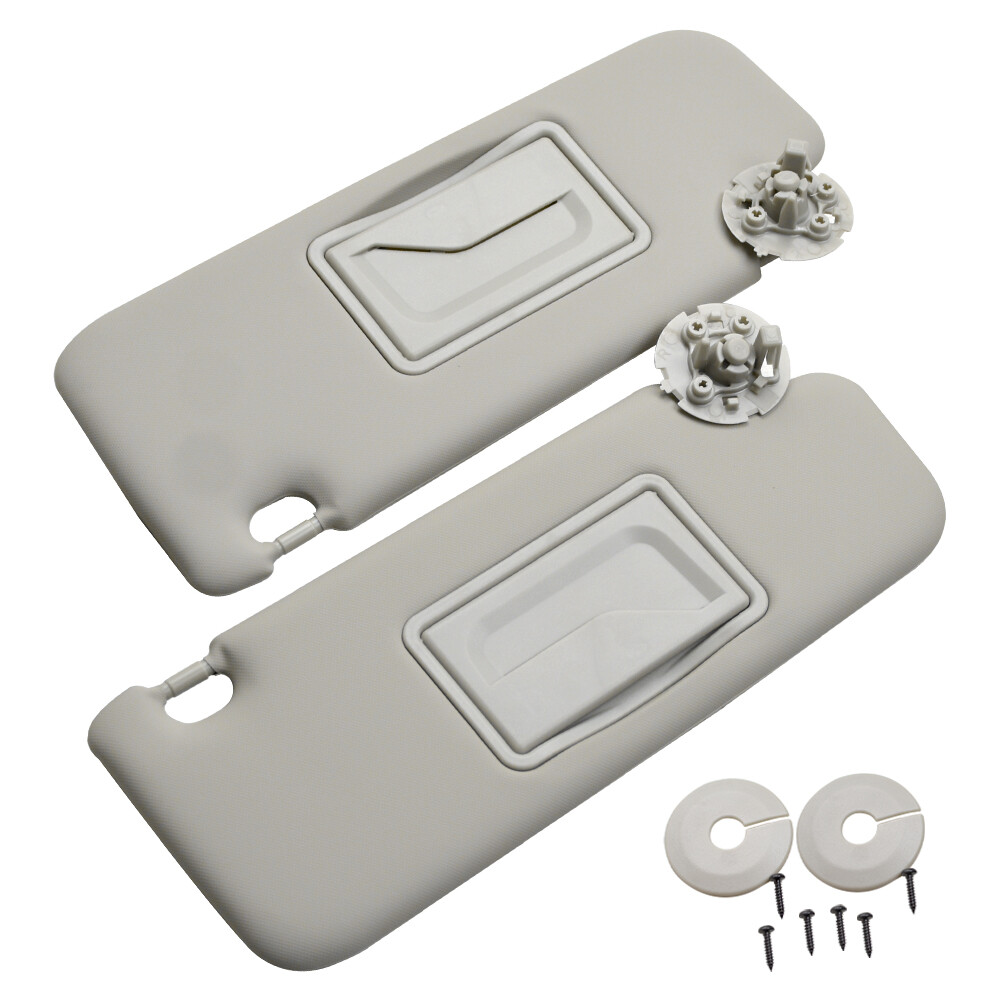 Pair Gray Driver Passenger Side Sun Visor w/Mirror For Chevrolet Cruze 2017 2018