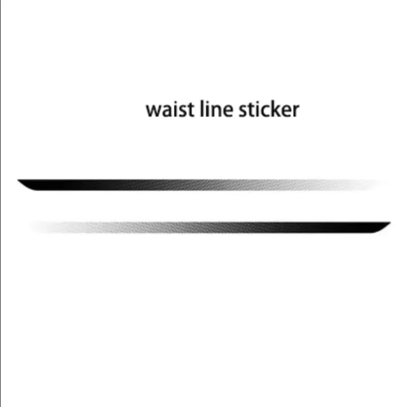 Aftermarket Gradient Hood Stripe & Waistline Decal for Ford Mustang (2018–2021)