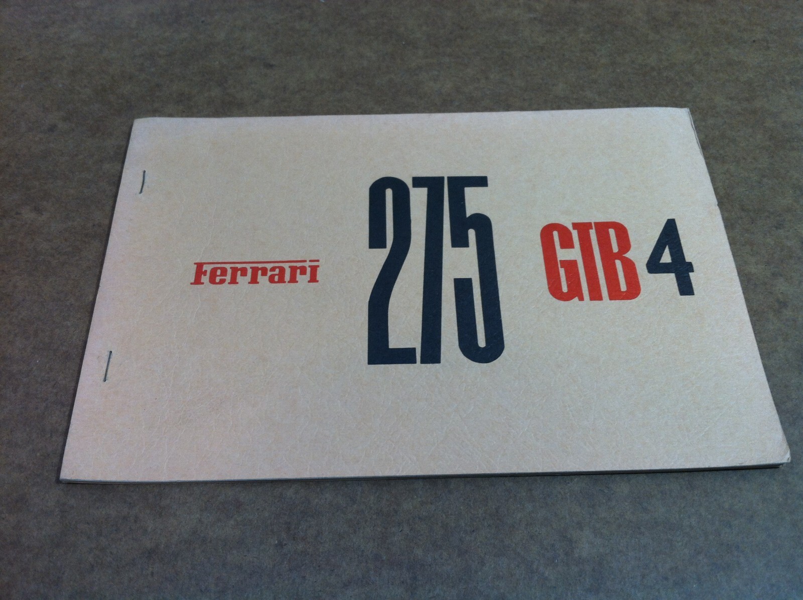 Ferrari 275 GTB4 Spare Parts Catalog 1967 Ferrari 275 GTB4 Spare Parts Catalog 1967