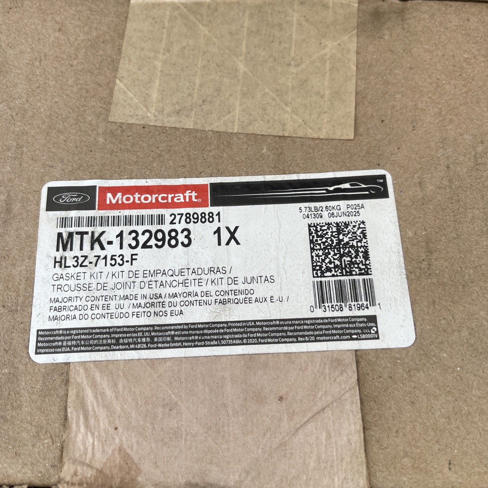 NEW HL3Z-7153-F Ford/Lincoln 10R80 Transmission Overhaul Seal Kit HL3Z7153F NEW HL3Z-7153-F Ford/Lincoln 10R80 Transmission Overhaul Seal Kit HL3Z7153F