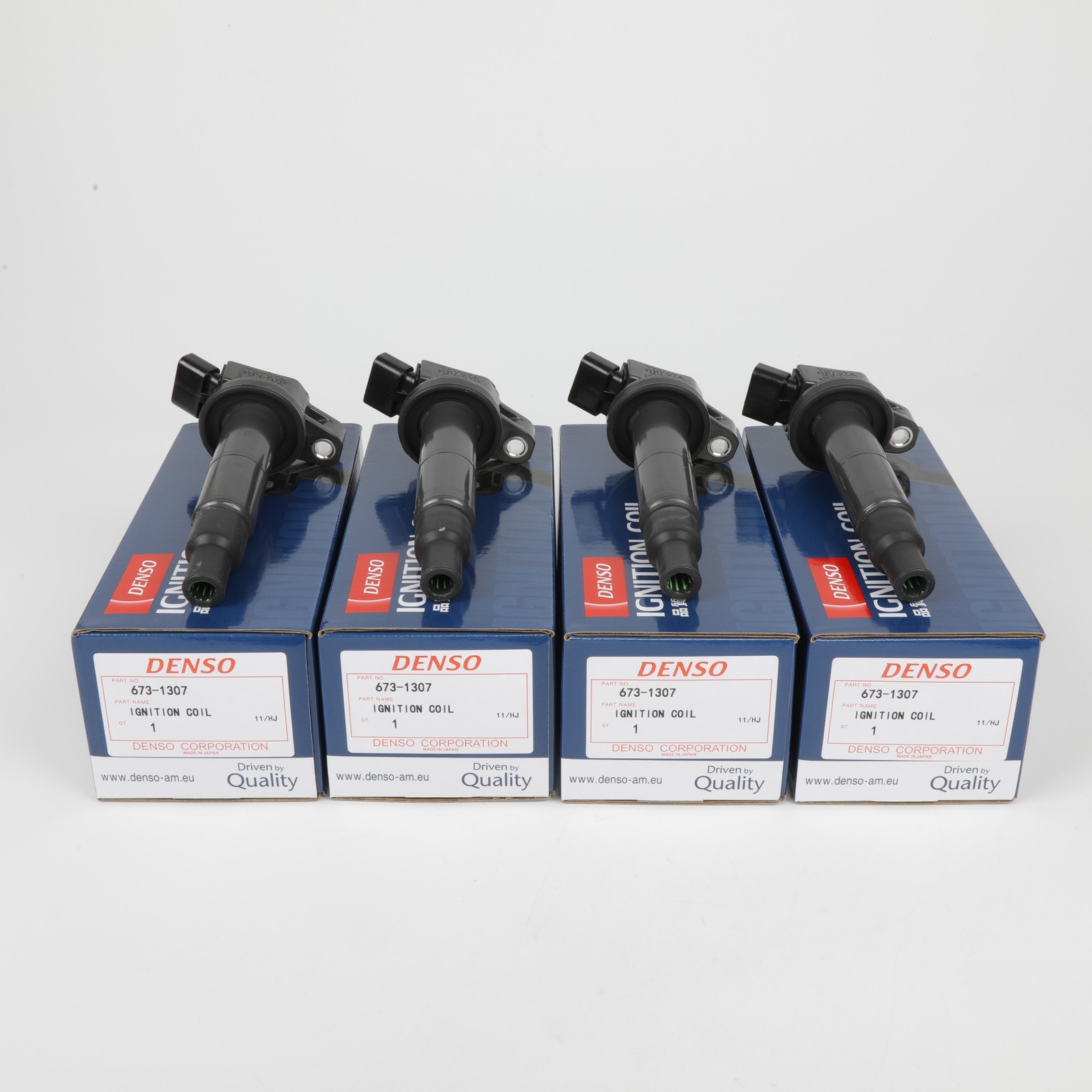 4PCS 673-1307 DENSO 90919-02244 Ignition Coils For 2001-2008 Rav4 2.4L L4 New