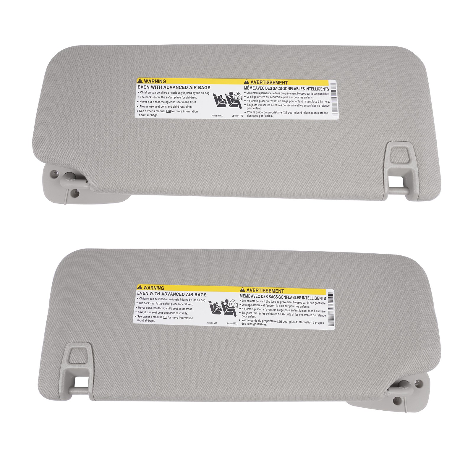 2x Sun Visors for Chevy Silverado Suburban Cadillac Tahoe GMC Yukon 2007-2014