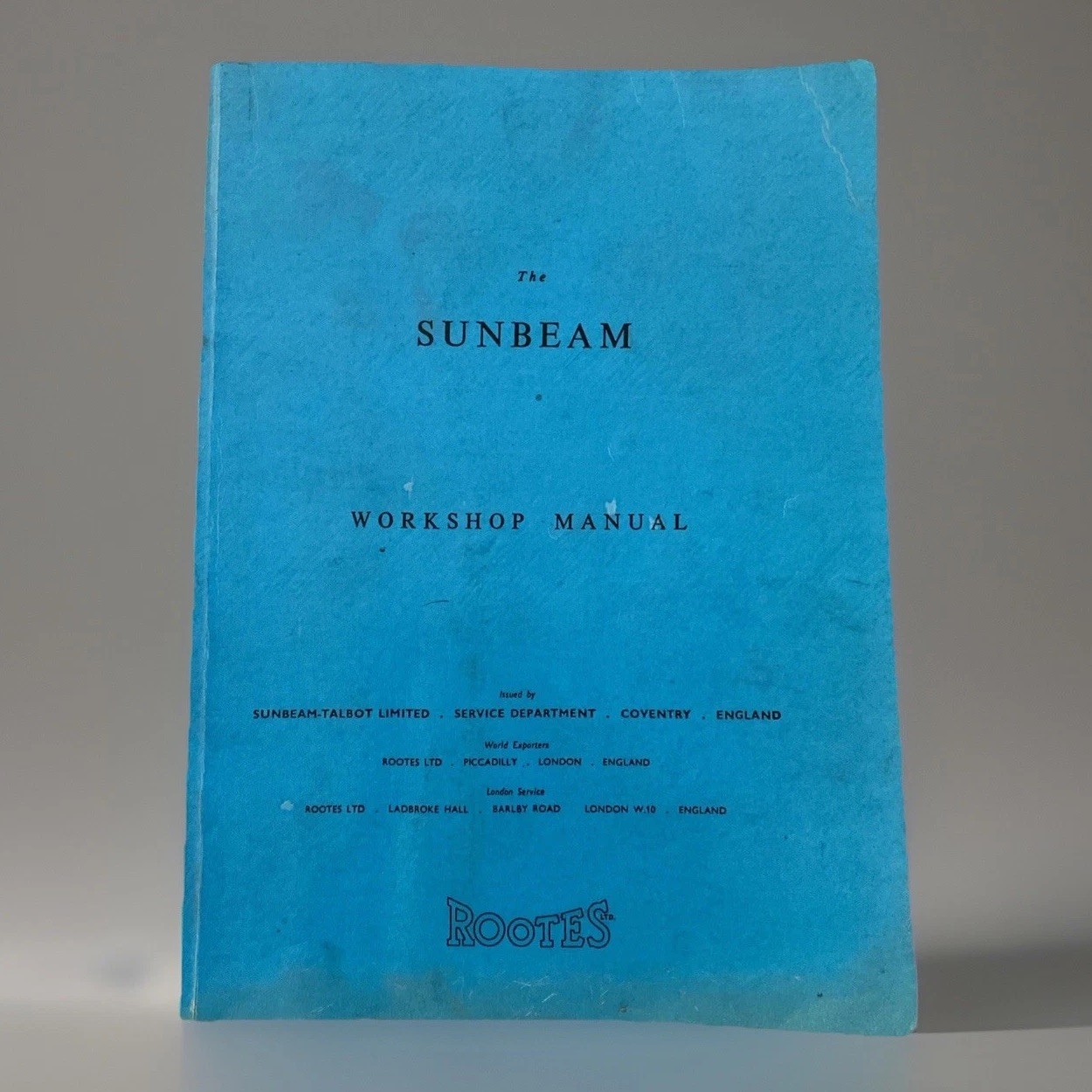 SUNBEAM Car Manual Vehicle WORKSHOP MANUAL BY THE ROOTES GROUP Vntg UK RARE SUNBEAM Car Manual Vehicle WORKSHOP MANUAL BY THE ROOTES GROUP Vntg UK RARE