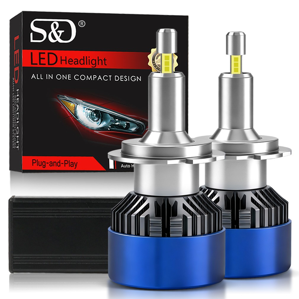 2X 4-Side 360° H7 LED Headlight Canbus Bulbs 110W 80000LM Hi/Lo Beam 6000K White