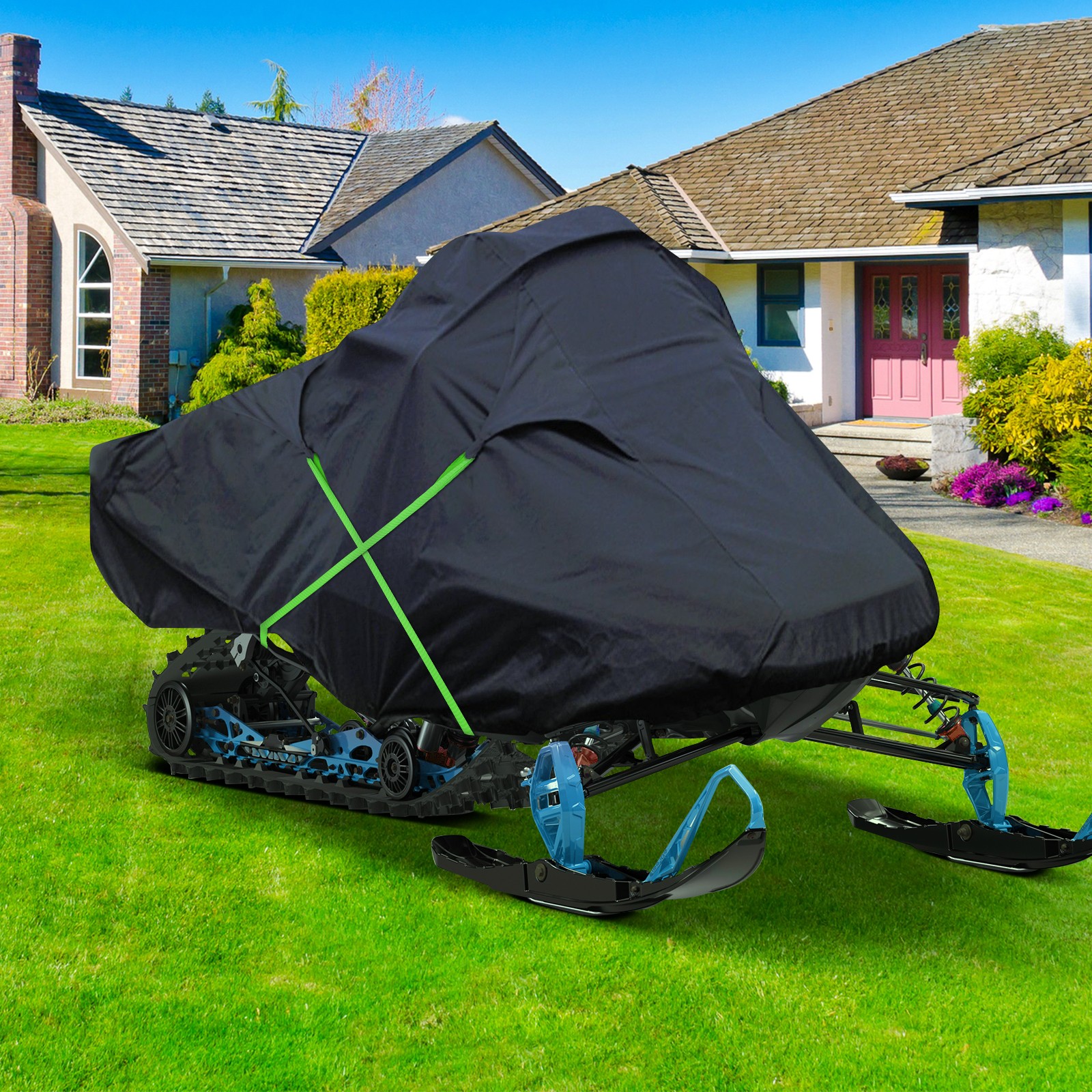 NEVERLAND Snowmobile Cover Waterproof for Polaris Ski Doo Yamaha Fit for 140\'\' S