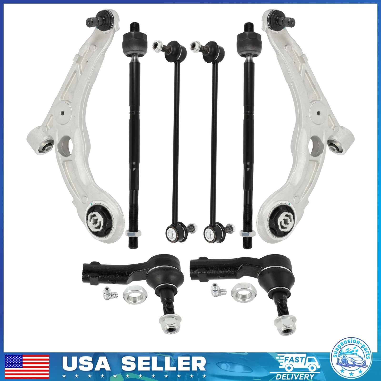 For 2015-2017 Chrysler 200 Front Lower Control Arm Ball Joint Sway Bar Tie Rod