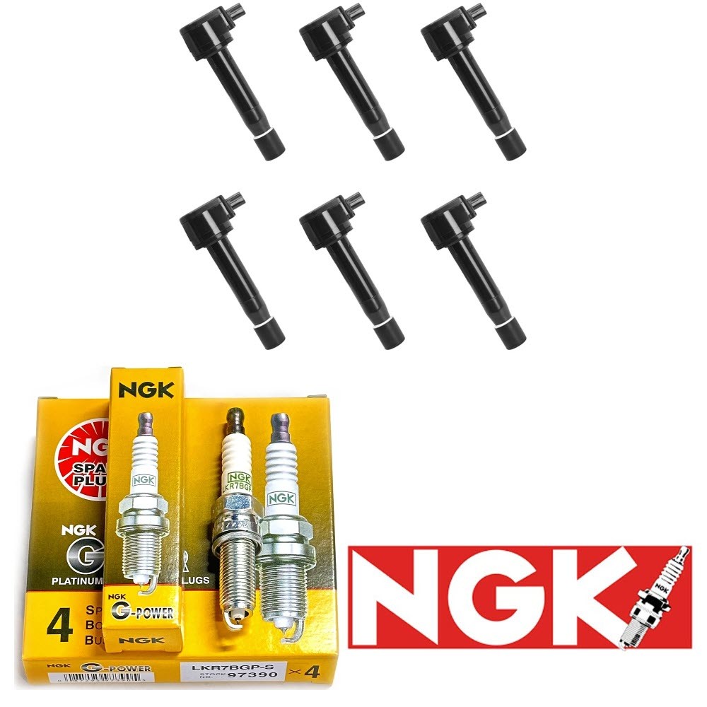 UF603 OEM 6 Ignition Coils +6 NGK Spark Plugs for Honda Accord Odyssey Acura
