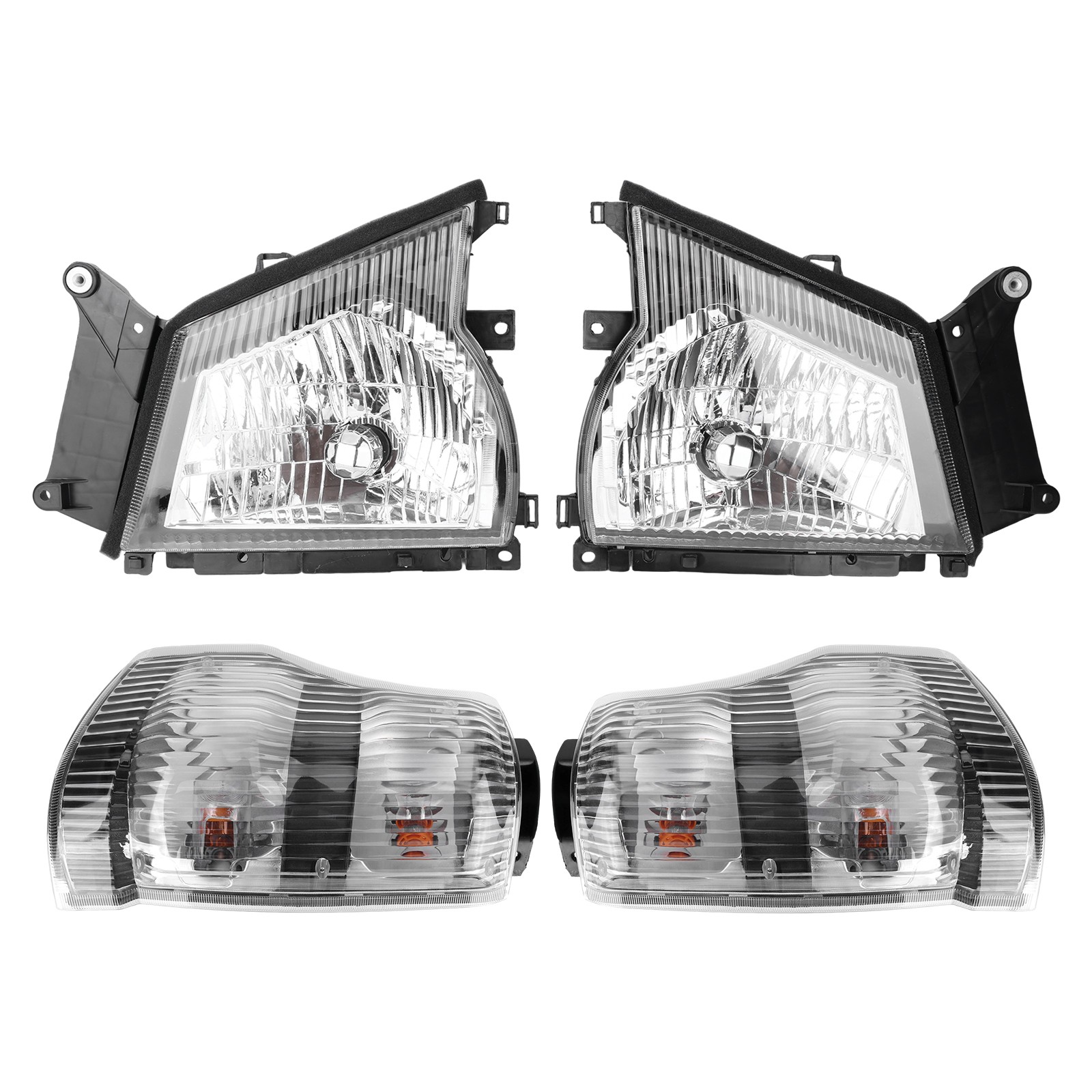 For 2004-2007 Isuzu NPR NQR 05-07 GMC W-4500 Headlights+Corner Lights Set 4PCS