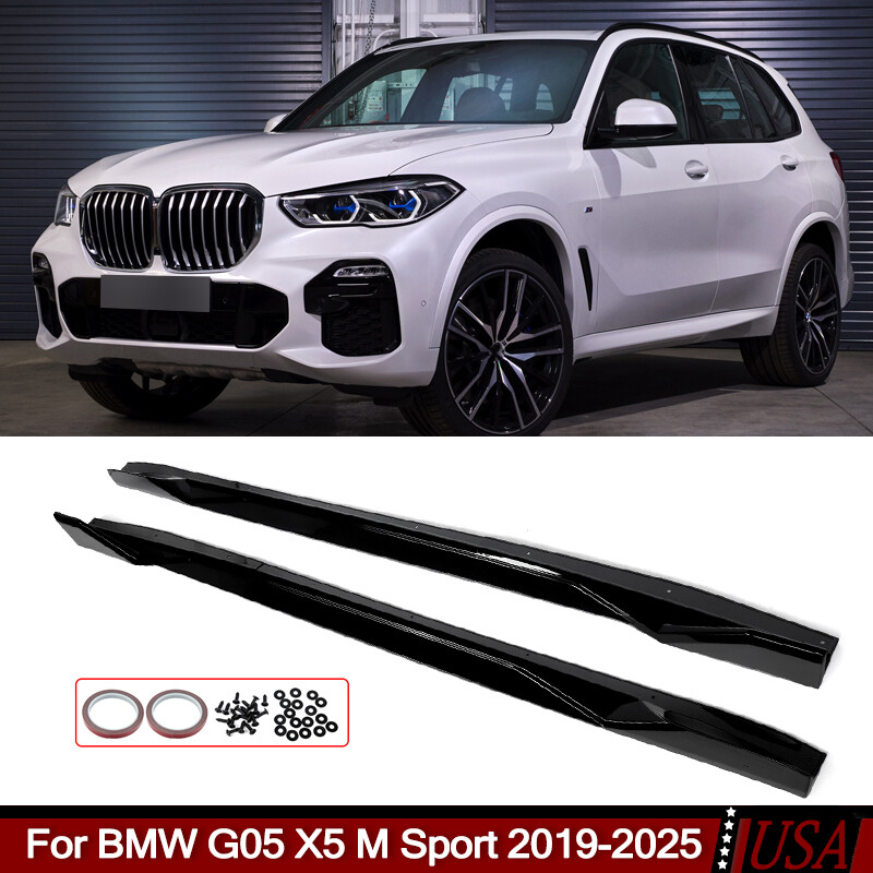 Fits BMW G05 X5 M Sport 2019-25 Gloss Black Side Skirt Extension Lip Competition Fits BMW G05 X5 M Sport 2019-25 Gloss Black Side Skirt Extension Lip Competition
