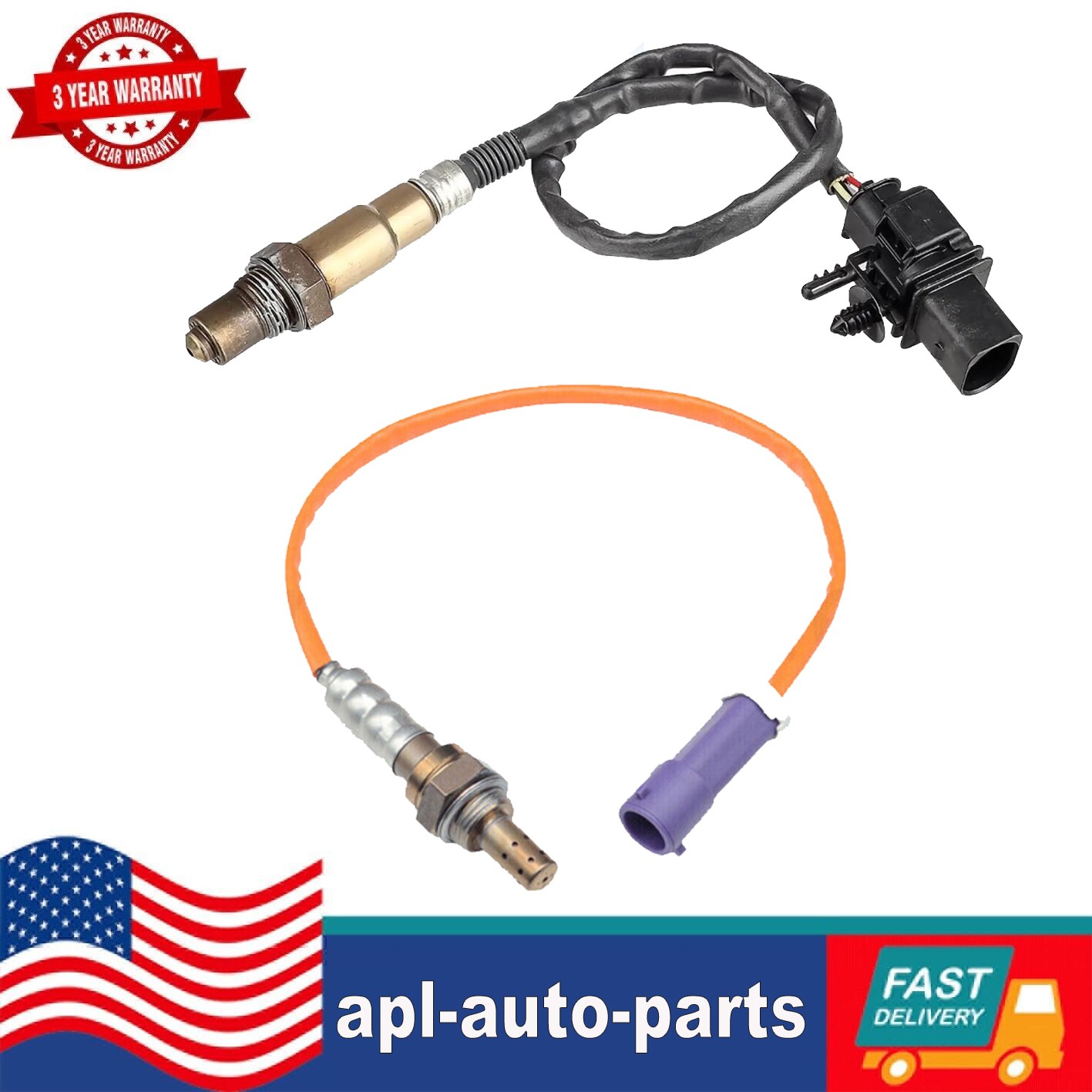 2PCS Oxygen Sensor Upstream+Downstream For Ford Fiesta 1.6L 2011-2019 For 6-pin 2PCS Oxygen Sensor Upstream+Downstream For Ford Fiesta 1.6L 2011-2019 For 6-pin