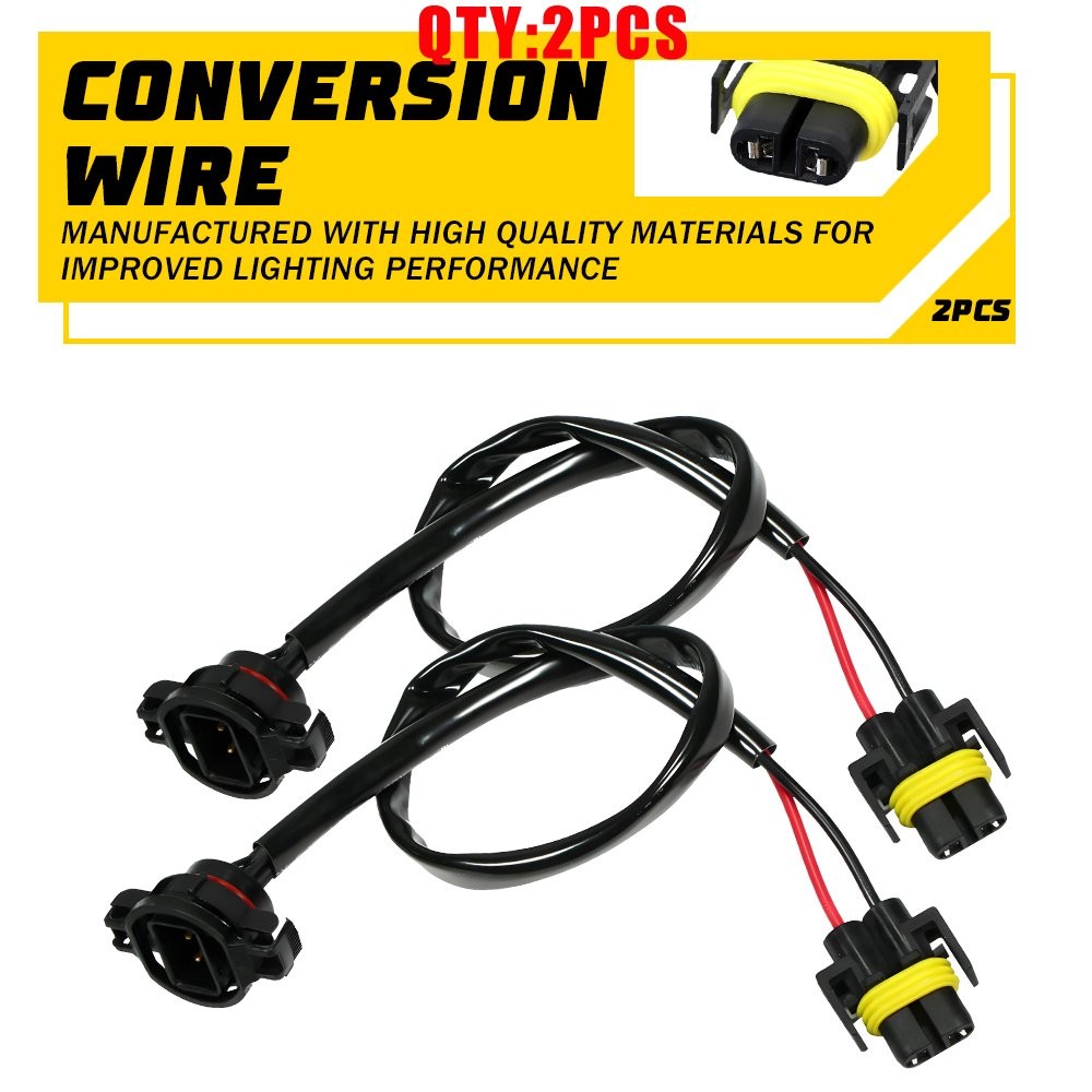 PSX24W 5202 H16 to H11 H8 Fog Light Conversion Harness Pigtail Cable 2-20X