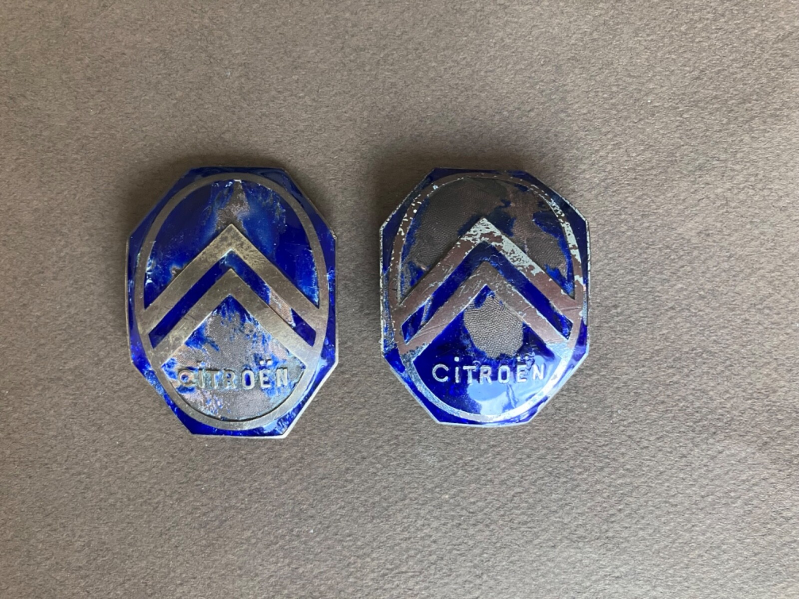 Citroen Genuine Type A B2 B12 C3 Enamel Radiator Emblem Badges Year 1919 to 1927 Citroen Genuine Type A B2 B12 C3 Enamel Radiator Emblem Badges Year 1919 to 1927